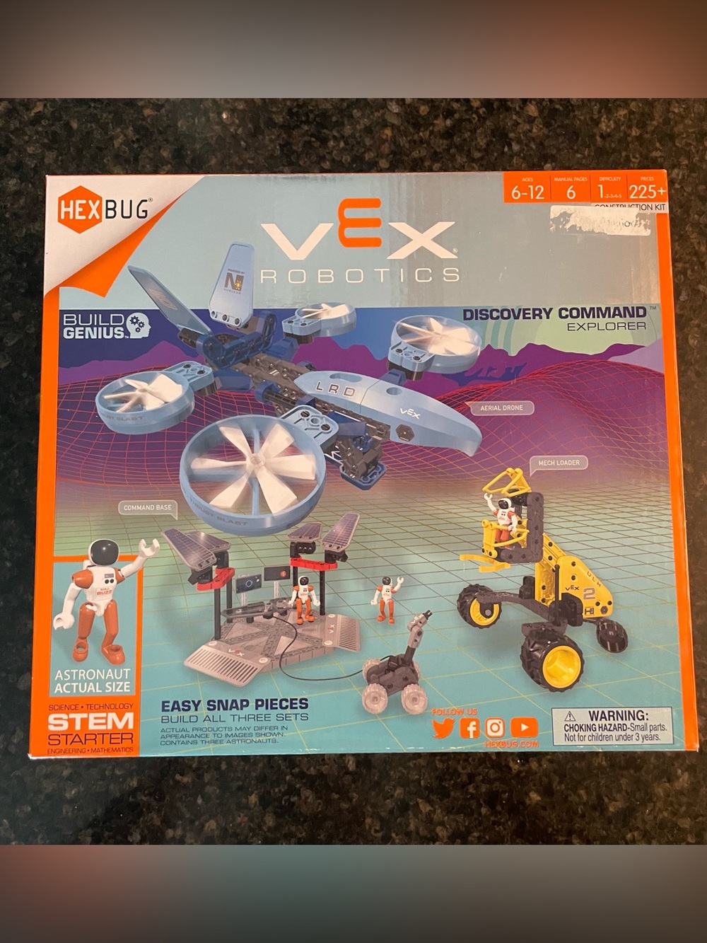 HEXBUG VEX Robotics Discovery Command Explorer, 225+ piece STEM kit